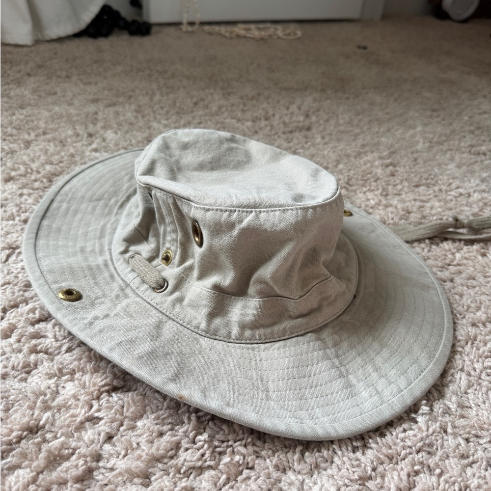 Tilley Endurables Hat Size 7 1/4 Cream Duck Fishing Outdoor Safari Hiking Boonie - Picture 4 of 8